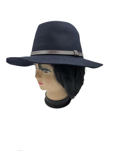 SOMBREROS MUJER AZULES MARINO ESTILO BOHEMIO DE ALA ANCHA