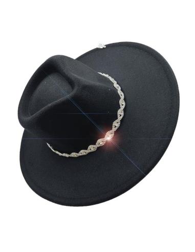 SOMBREROS NEGROS EXCLUSIVOS PEDRERIA CRISTAL FIESTA Y NOCHE