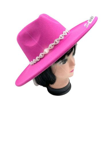 SOMBREROS FUCSIAS EXCLUSIVOS PEDRERIA CRISTAL FIESTA Y NOCHE