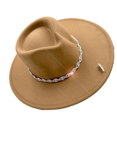 SOMBREROS MARRONES EXCLUSIVA PEDRERIA CRISTAL FIESTA Y NOCHE