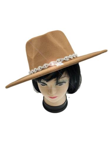 SOMBREROS MARRONES EXCLUSIVA PEDRERIA CRISTAL FIESTA Y NOCHE