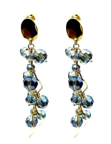 PENDIENTES AZULES LARGOS PERFECTO LOOK DE FIESTA O NOCHE