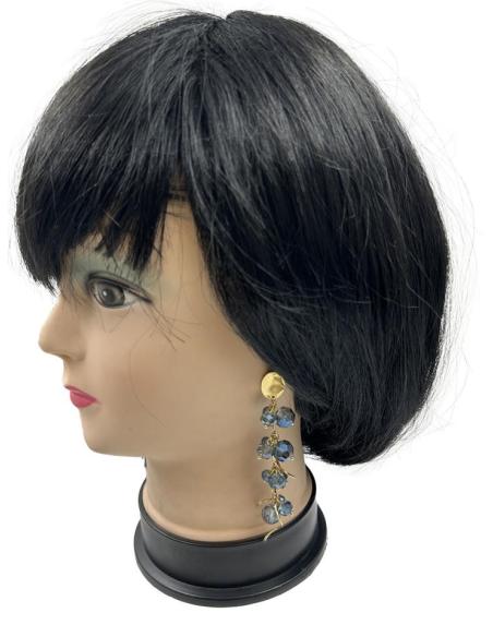 PENDIENTES AZULES LARGOS PERFECTO LOOK DE FIESTA O NOCHE