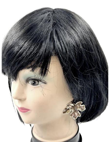PENDIENTES LARGOS JOYERIA ARTESANAL CON BAÑO Y HOJAS NATURALES PRESERVADAS