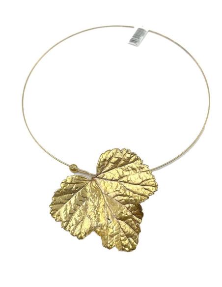 COLLARES MUJER ARTESANALES HOJA NATURAL PRESERVADA COBRE