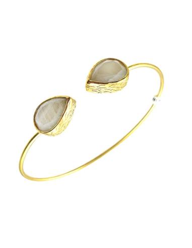 PULSERAS MUJER DORADAS Y BLANCAS ESTILO SENCILLO PERO ELEGANTE