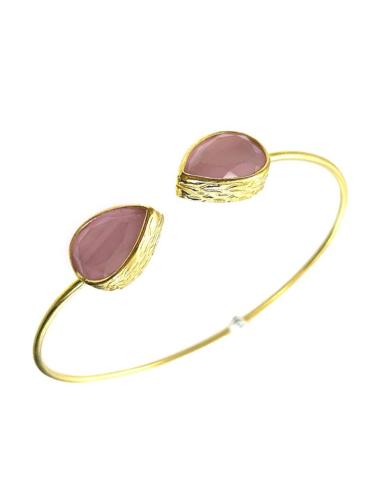 PULSERAS MUJER DORADAS Y ROSAS ESTILO SENCILLO Y ELEGANTE