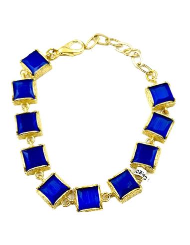 ELEGANTES PULSERAS AZULONAS ELEGANTE DISEÑO DE PIEDRA
