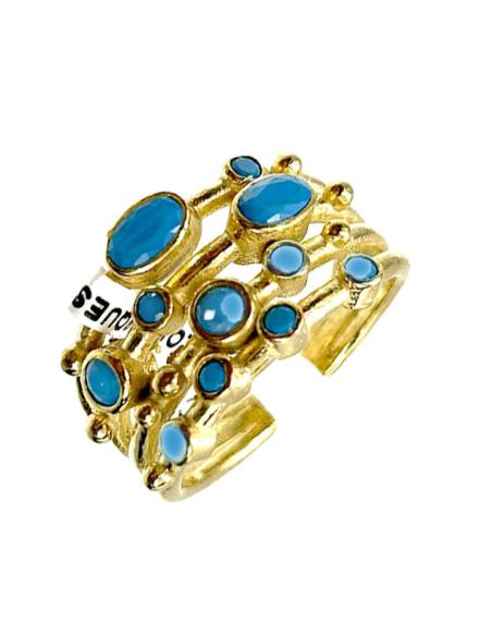 ANILLOS TURQUESAS GRANDES ESPECIAL MADRINAS E INVITADAS DE BODA