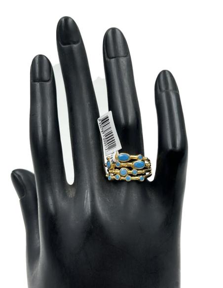 ANILLOS TURQUESAS GRANDES ESPECIAL MADRINAS E INVITADAS DE BODA