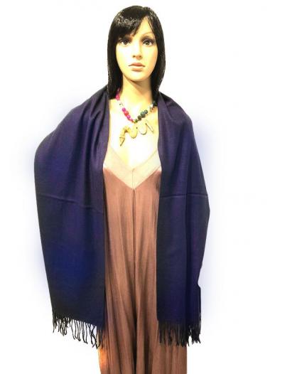 PAÑUELOS AZUL MARINO CHAL Y PASHMINA MUY CALIDOS Y ELEGANTES