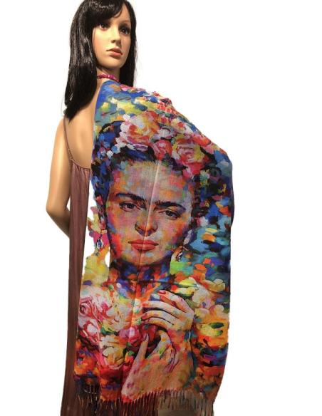 PAÑUELOS PARA MUJER INSPIRADOS EN FRIDA BUFANDA Y FULAR