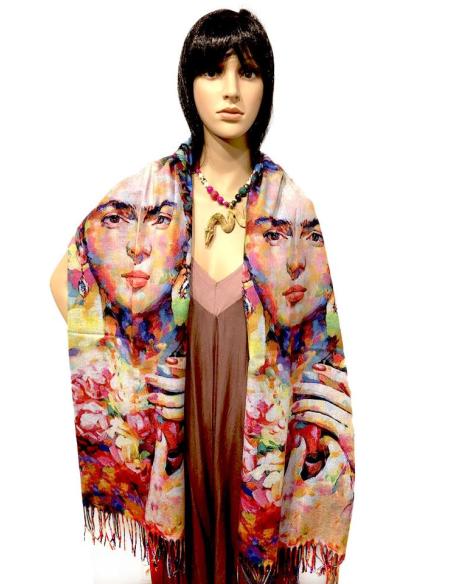 PAÑUELOS PARA MUJER INSPIRADOS EN FRIDA BUFANDA Y FULAR