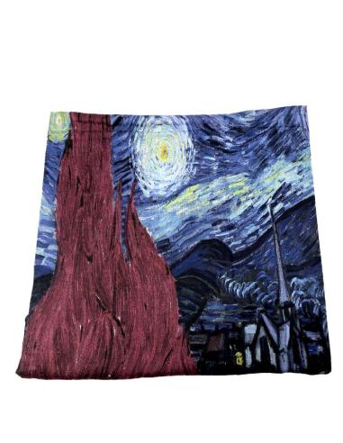 PAÑUELOS AZULES Y VERDES INSPIRADOS EN EL ARTE, BUFANDA Y FULAR