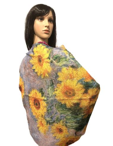 PAÑUELOS ALEGRES CON FLORES Y GIRASOLES FULAR Y BUFANDA