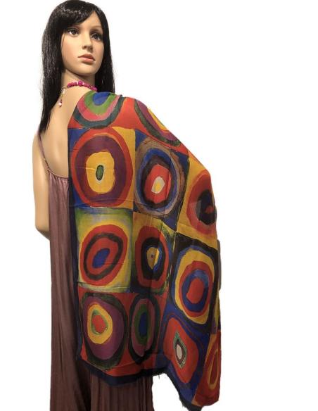 PAÑUELOS COLORIDOS INSPIRADOS EN PINTURAS TEXTURA FINA