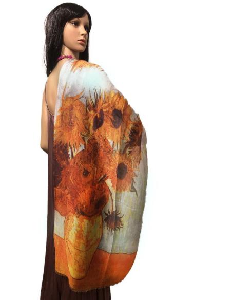 PAÑUELOS MUJER NARANJAS Y AMARILLOS INSPIRACION GIRASOLES