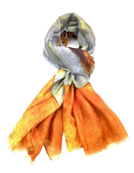 PAÑUELOS MUJER NARANJAS Y AMARILLOS INSPIRACION GIRASOLES
