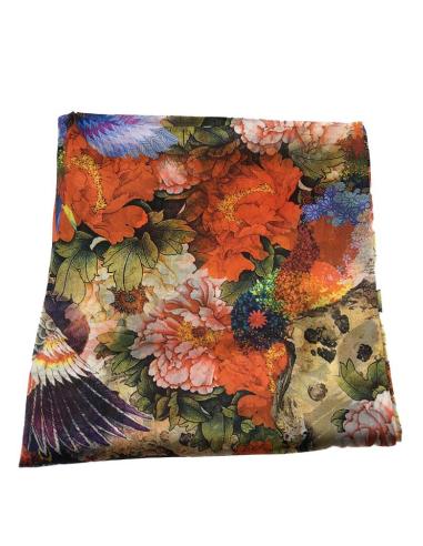 PAÑUELOS SEDA ELEGANTES CON PRECIOSO ESTAMPADO FLORAL