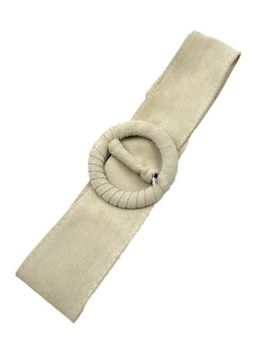 CINTURONES BEIGE ROTO ANCHOS CON HEBILLA FORRADA