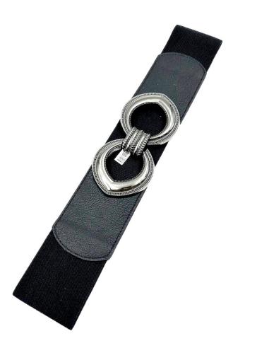 CINTURONES NEGROS ANCHOS CON PLATEADO IDEAL FONDO DE ARMARIO