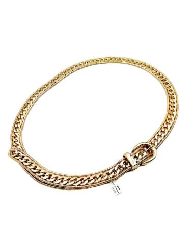 CINTURON ESLABON DORADO DISEÑO ELEGANTE PARA MUJER