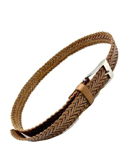 CINTURONES CUERO HOMBRE MUJER UNISEX TONO CAMEL ESTRECHOS