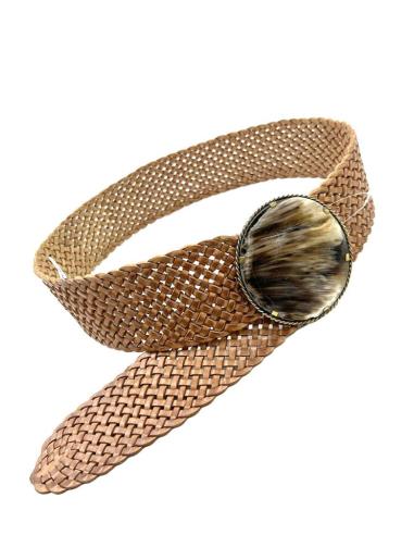 CINTURONES CUERO ANCHOS DE PIEL CAMEL ESTILO BOHO CHIC