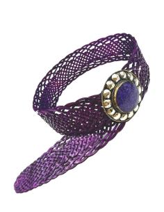 CINTURONES CUERO ANCHOS DE PIEL MORADOS MODA Y ARTE EN MARROQUINERIA