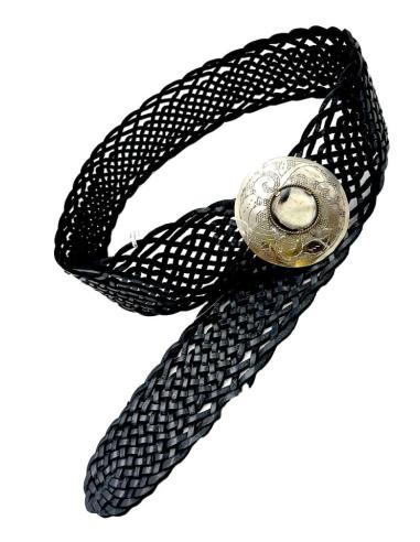 CINTURONES PIEL ANCHOS NEGROS ESTILO BOCHO CHIC ATEMPORAL