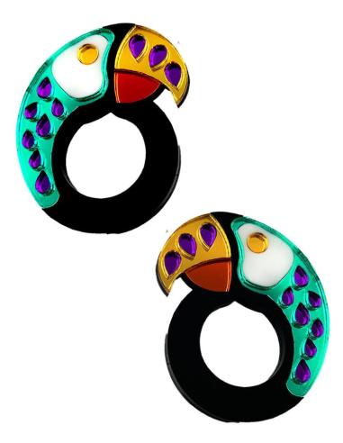 PENDIENTES  ORIGINALES Y DIFERENTES PARA MUJER EN MADRID,  DISEÑO LORO.