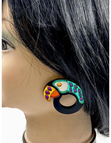 PENDIENTES  ORIGINALES Y DIFERENTES PARA MUJER EN MADRID,  DISEÑO LORO.