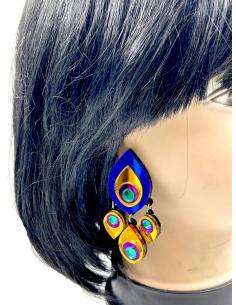 PENDIENTES ORIGINALES MADRID EL JARDIN DEL DESEO, COLA DE PAVO REAL 2