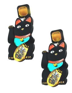PENDIENTES DE LA SUERTE MUJER CON EL GATO JAPONES MANEKI NEKO 2