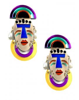 PENDIENTES DE DISEÑO PARA MUJER  EN MADRID, MASCARA TANZANIA