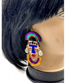 PENDIENTES DE DISEÑO PARA MUJER  EN MADRID, MASCARA TANZANIA 2