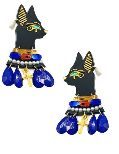 PENDIENTES DE DISEÑO GRAN VIA, MADRID, DIOSA EGIPCIA BASTET