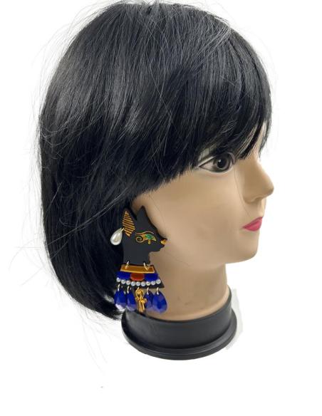 PENDIENTES DE DISEÑO GRAN VIA, MADRID, DIOSA EGIPCIA BASTET