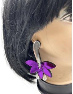 PENDIENTES DE DISEÑO PARA MUJER, MODELO DALIA PURPURA 2