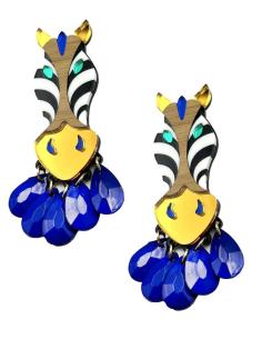 PENDIENTES ORIGINALES  Y DE DISEÑO PARA MUJER EN MADRID, MODELO CEBRA, EL JARDIN DEL DESEO