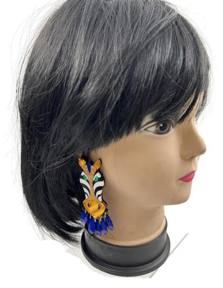 PENDIENTES ORIGINALES  Y DE DISEÑO PARA MUJER EN MADRID, MODELO CEBRA, EL JARDIN DEL DESEO