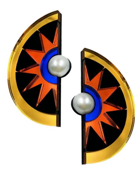 PENDIENTES ORIGINALES DE MUJER, DISEÑO EGIPCIO RÁ