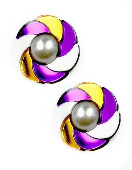 PENDIENTES VINTAGE DE ROSETON EL JARDIN DEL DESEO