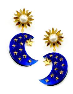 PENDIENTES ORIGINALES DE SOL Y LUNA EL JARDIN DEL DESEO, MADRID
