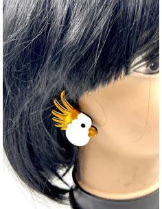 PENDIENTES ALEGRES Y ORIGINALES DE CACATUA, EL JARDIN DEL DESEO