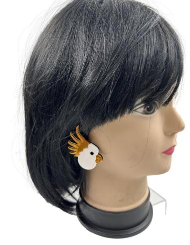 PENDIENTES ALEGRES Y ORIGINALES DE CACATUA, EL JARDIN DEL DESEO