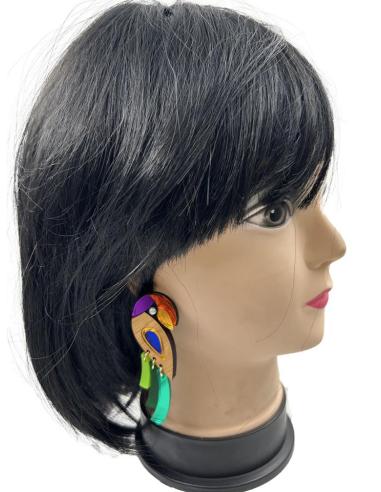 PENDIENTES LARGOS MUJER DE DISEÑO, MODELO  TUCAN, EL JARDIN DEL DESEO