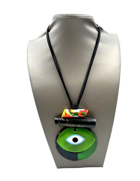 COLLARES MUJER VERDES ORIGINALES CON OJO DE LA SUERTE