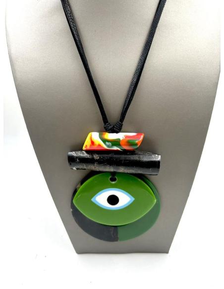 COLLARES MUJER VERDES ORIGINALES CON OJO DE LA SUERTE