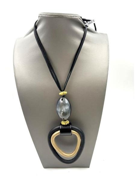 COLLARES MUJER NEGROS ORIGINALES CON COLGANTE ETNICO ASTA